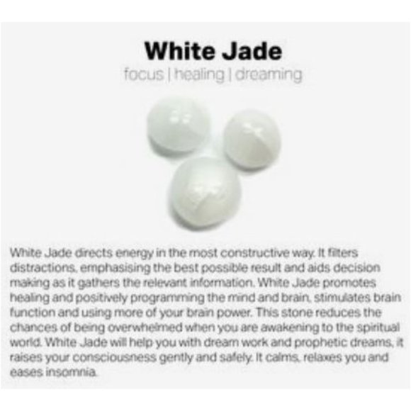 10mm White Howlite & White Jade Healing, Meditation, and Energy Stretch Bracelet - Picture 6 of 9